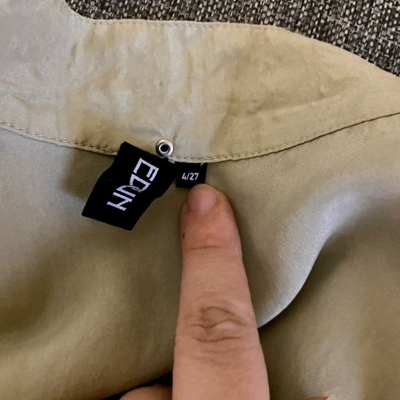 EDUN khaki dress with belt and pockets - Picture 3 of 3